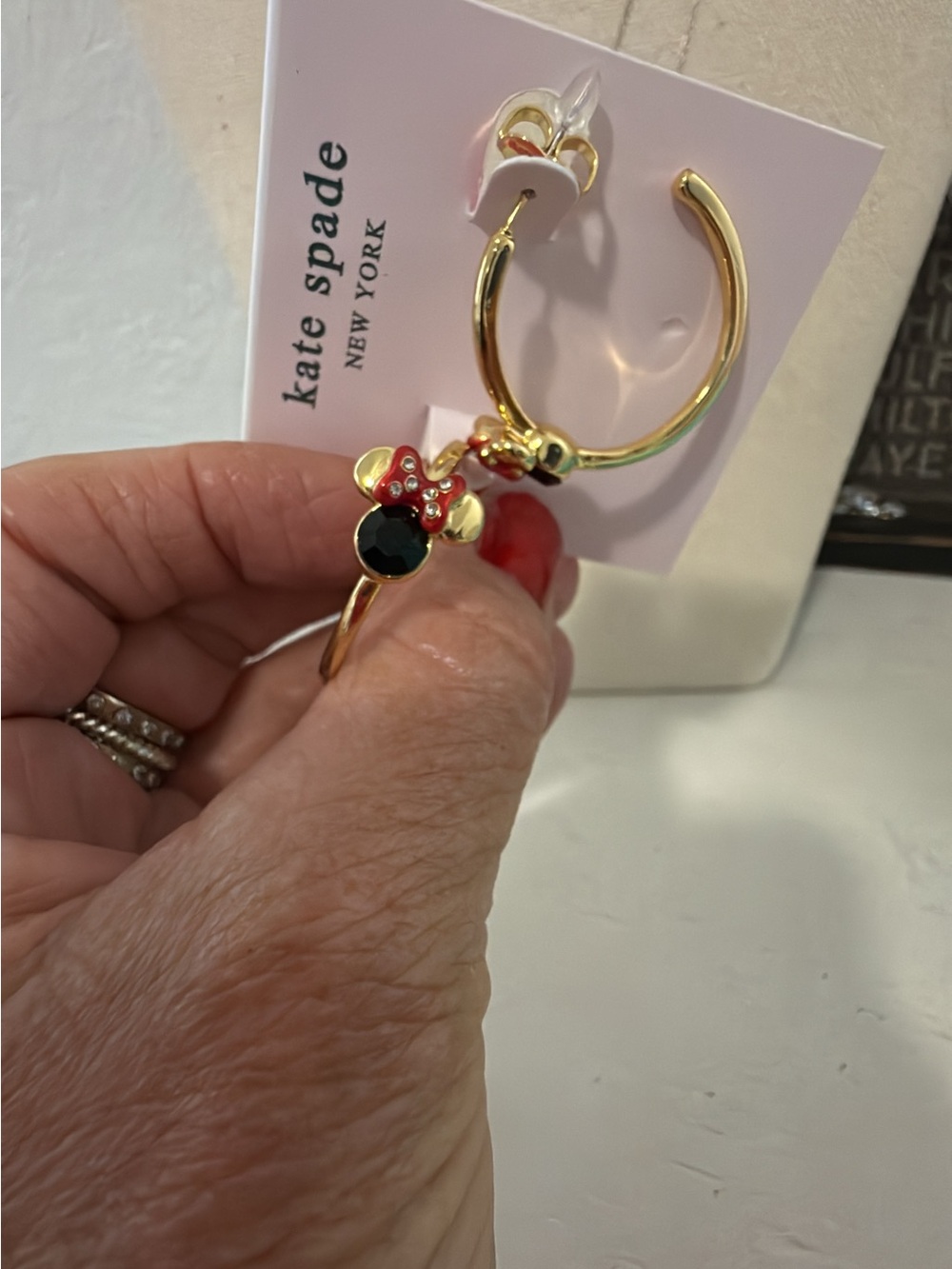 Kate spade Minni Mouse hoop earrings brand new - Picture 2 of 6